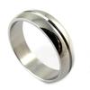Steel 'Peaceful' Silver Wedding Ring - 6 Mm