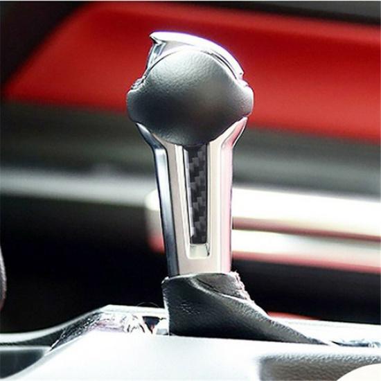 Carbon Fiber Interior Gear Shift Knob Handle Sticker for Ford Mustang 2015-