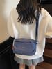 Minimalist Nylon Crossbody Bag With Zipper For Daily Casual Wear