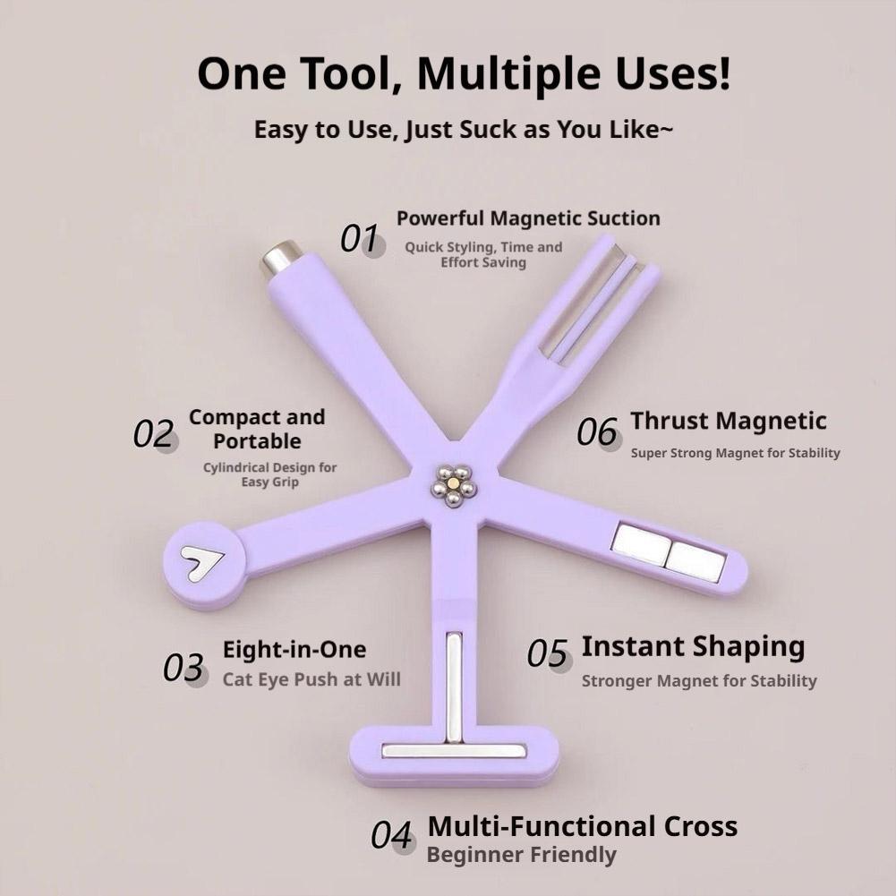 8-in-1 Starfish Cat Eye Magnet Tool Strong Magnetic Nail Art Design Kit Multi-Pattern Magnetic Wand for Cat Eye Gel Polish