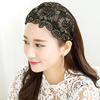 Korean Style Lace Bow Non-Slip Women's Headband for Face Washing and White Hair Coverage