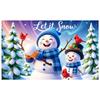 Holiday Banner Cartoon Snowman Winter Banner Snow Scene Banner Winter For New Year Decor Kids Activity Winter Themed Party