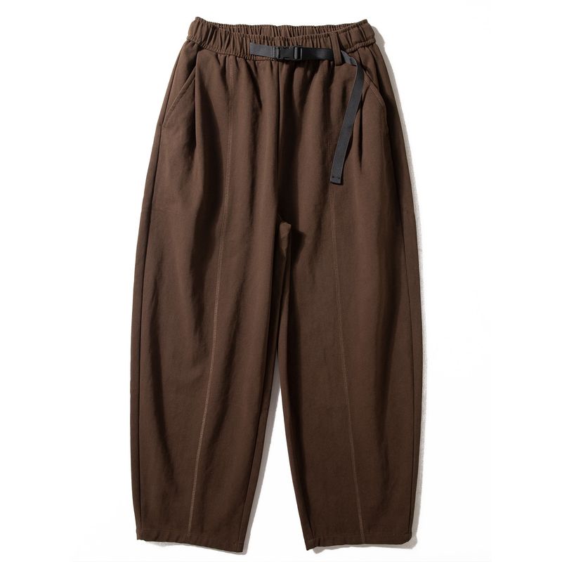 Men's Casual Pants in Coffee Color, Loose Straight-Leg Autumn Trousers, Japanese Retro Trendy Brand, Stylish Wide-Leg Pants