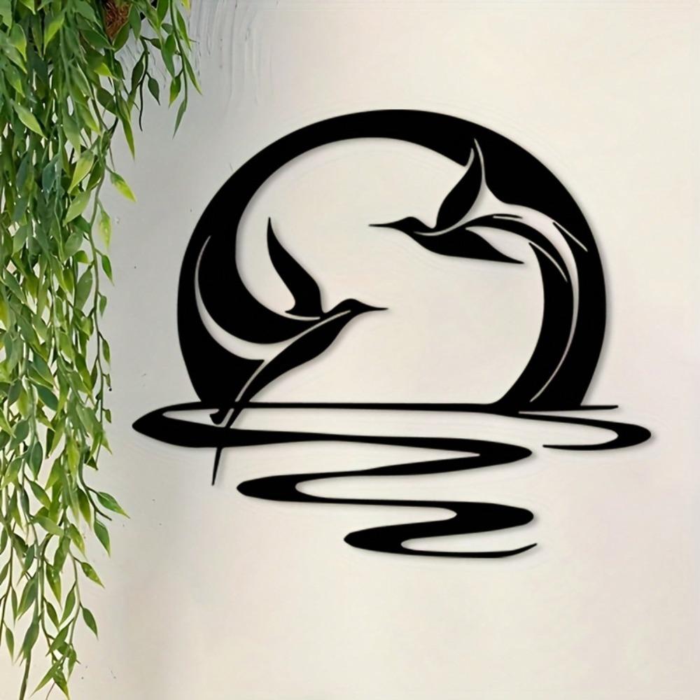 Metal Wall Decor Coastal Sun Weather Resistant Iron Nautical Art Beach House Gift