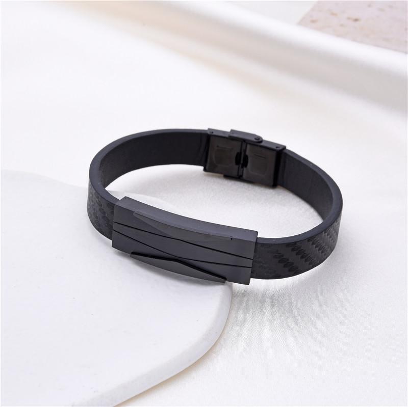 

Силіконовий браслет високого класу класу люкс для чоловіків, охорони здоров’я, модні золоті індивідуальні браслети унісекс, прості креативні прикраси 21cm