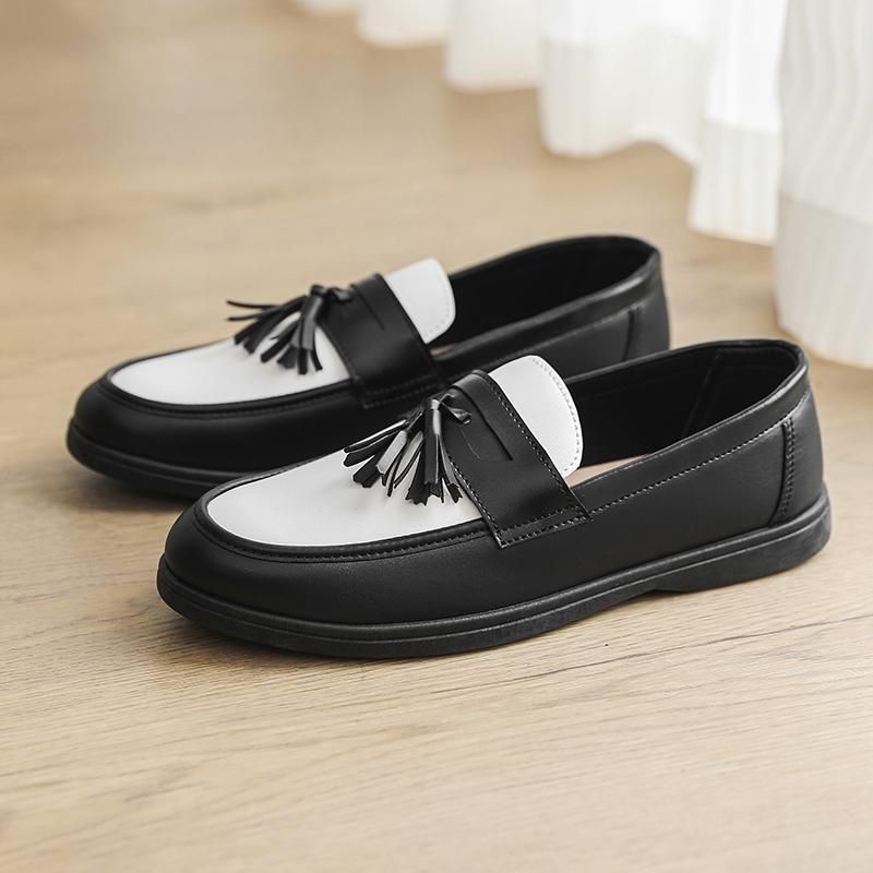 Fashion New Fashion Slip on Mens Loafers Soft Business Flats Simple Leather Moccasin Comfy Handmade Driving Footwear Non-Slip Boat Shoes