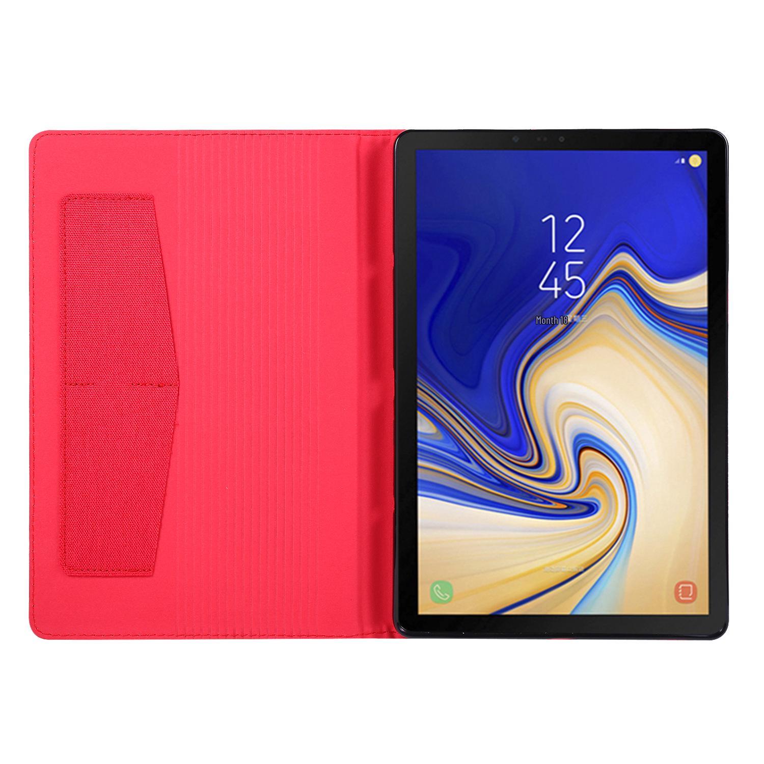 

Samsung Tab S5e 10.5 Чехол-книжка: Однотонная ткань, Полное покрытие, Защита от падений красный