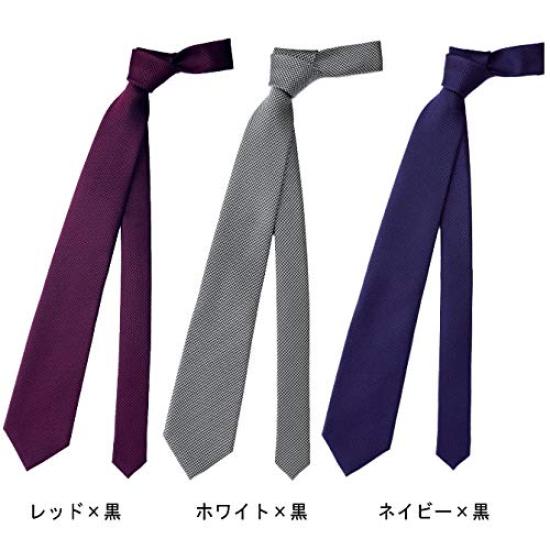 [D+Arts] Necktie, Houndstooth Check, Silk, Kyoto Nishijin Weave, Made In Japan (Red X Black, Standard)