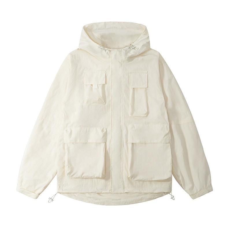 Mens Hooded Windproof Jacket Teens Casual