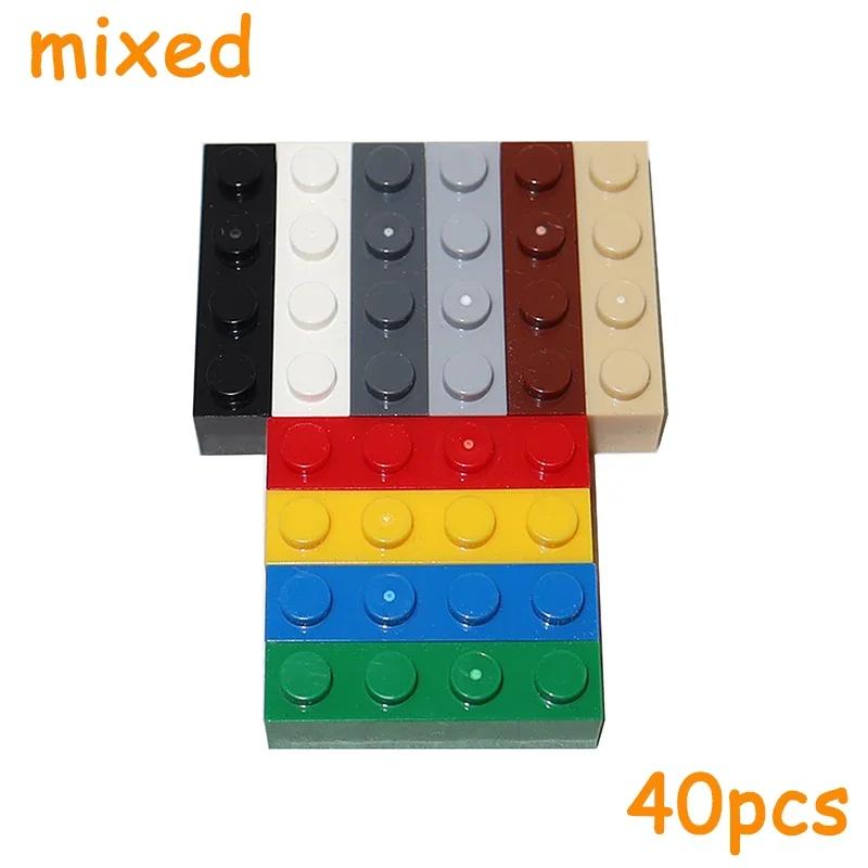 40PCS 3010 3066 1x4 Blocks Dots Thick MOC Assemble Particles 1*4 Construction Bricks DO IT YOURSELF Learning Creativity Toy Ideal for Children