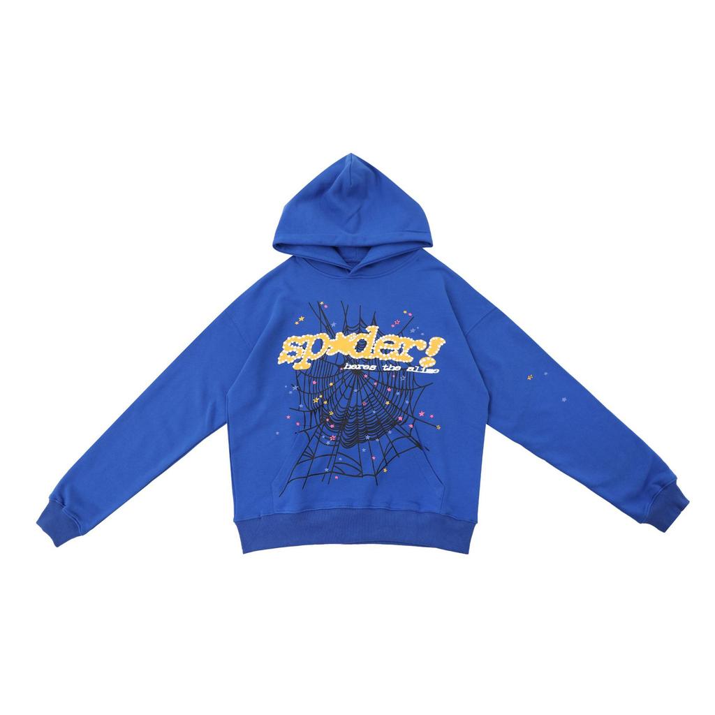 American Trendy Brand Sp5der 555555 Spider Web High Street High Quality Pure Cotton Terry Men's and Women's Hoodies Sweater