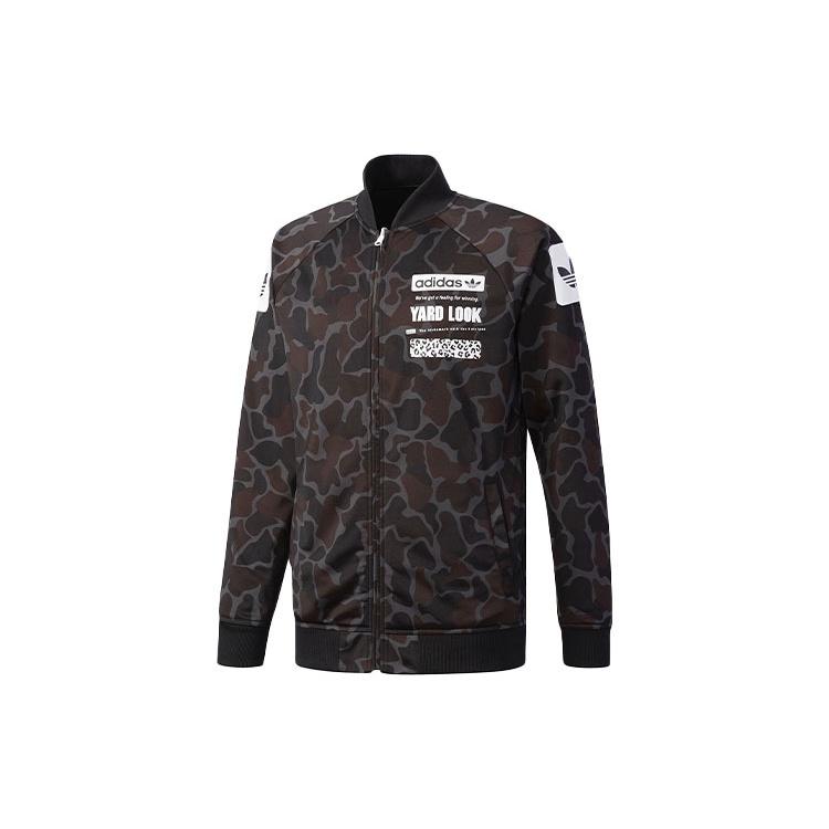 adidas originals Logo Printing Reversible Camouflage Sports Jacket Black Men s CD1715 S