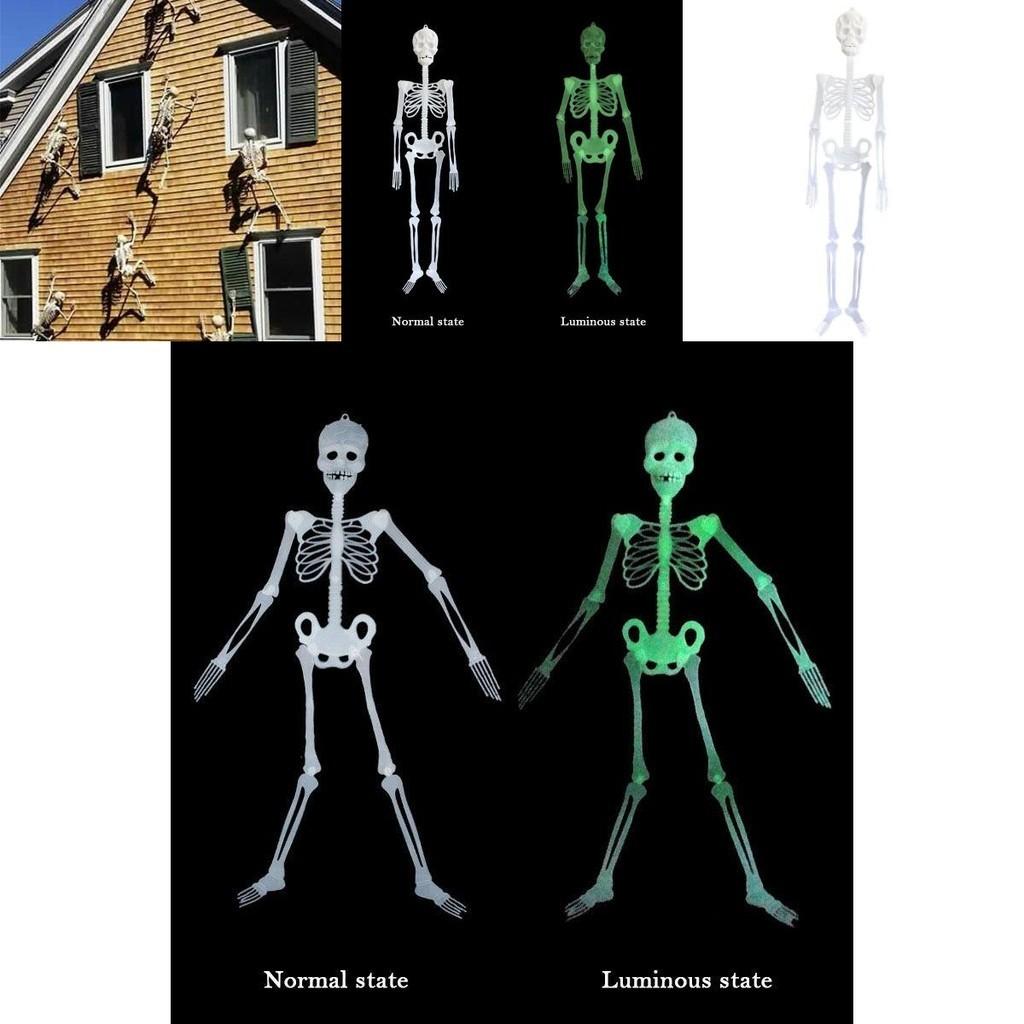 Halloween Scary Prop Luminous Hanging Human Skeleton Outdoor Party Decoration