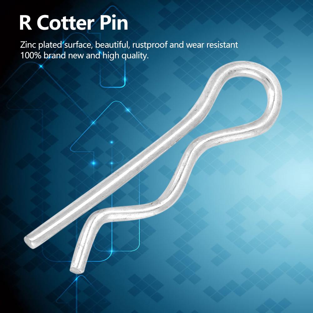 R Cotter Pin Retaining Pin Fastening Clip Bright Zinc Plated (1.6*28mm 30pcs )