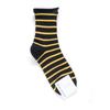 Korean Women's Mid-Calf Cotton Socks: Autumn/Winter Striped & Rolled Edge Sporty Design