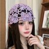 Breathable Pullover Cold Hat Hand-crocheted Beret Cap Fashion Knitted Beanie Cap  Women