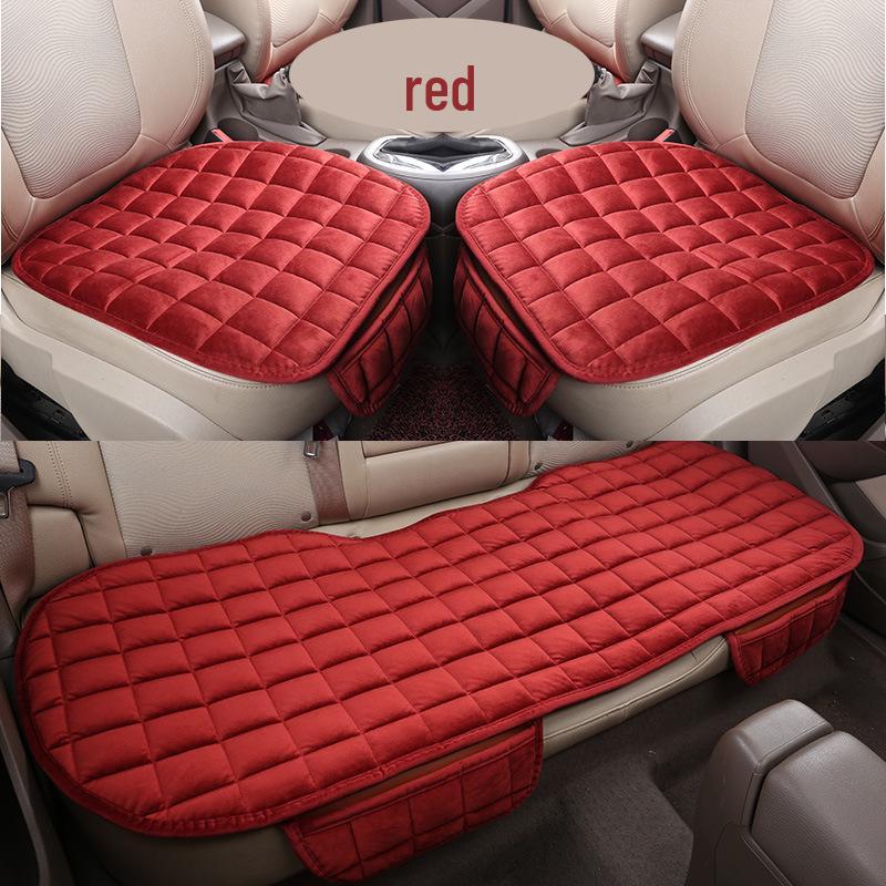 Plush Winter Car Seat Cushion Set: Thickened Wool for Warmth