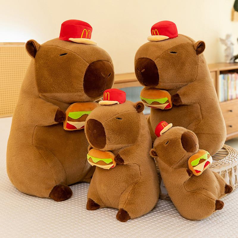 Mcdonalds Corp Capybara Hamburger Plush Toy Stuffed Animal Doll Gifts Kids