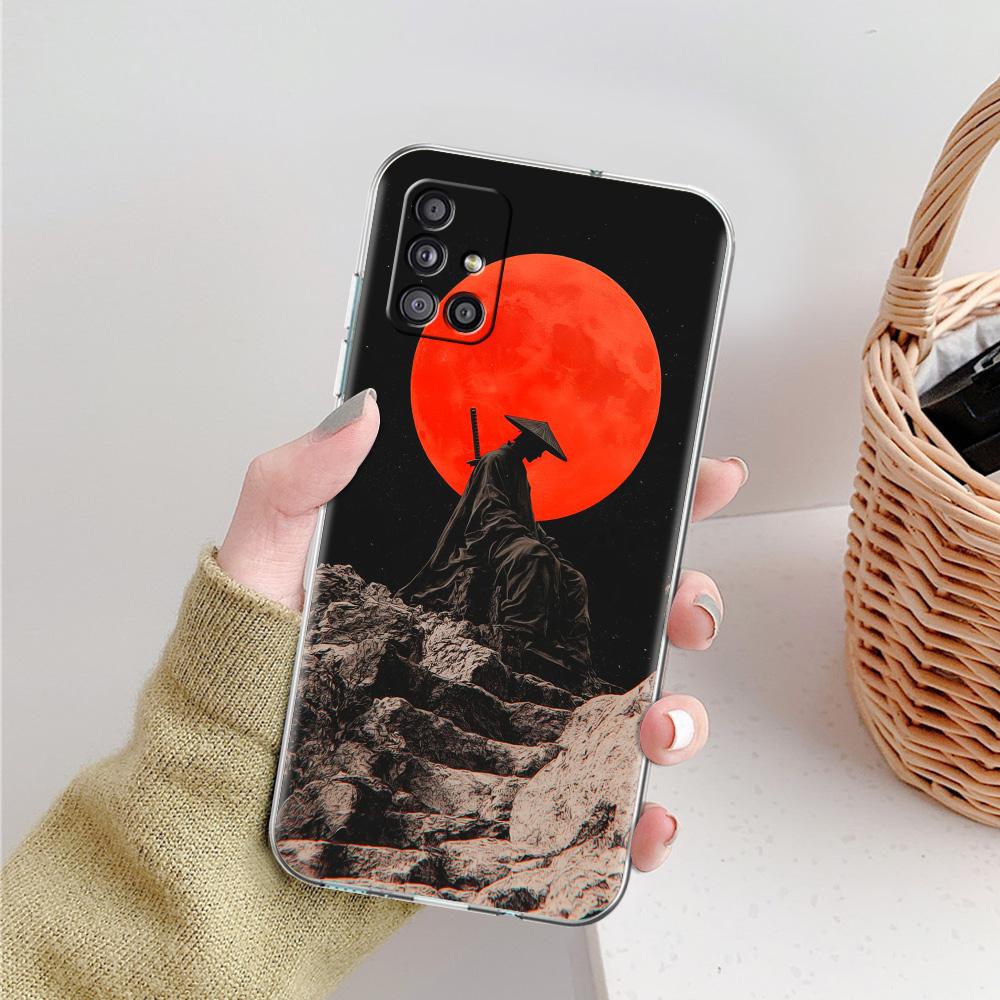 Case For Samsung A15 A13 A35 A55 A51 A71 A41 A31 A21S A03S A05 A17 A23 A25 A33 A53 A73 5G A07 4G Cover Japanese Bushido Samurai