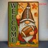 S  Vintage Metal Signs Whimsical Gnome  Football Design Funny Vintage Plaque Decor Home Decor Restaurant Decor Bar Decor C