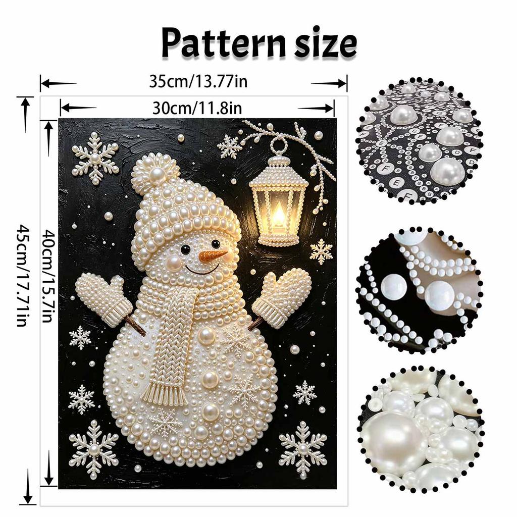 Christmas Pearl Painting Kit Handmade DIY Snowman Lantern Snowflake Home Decoration Painting