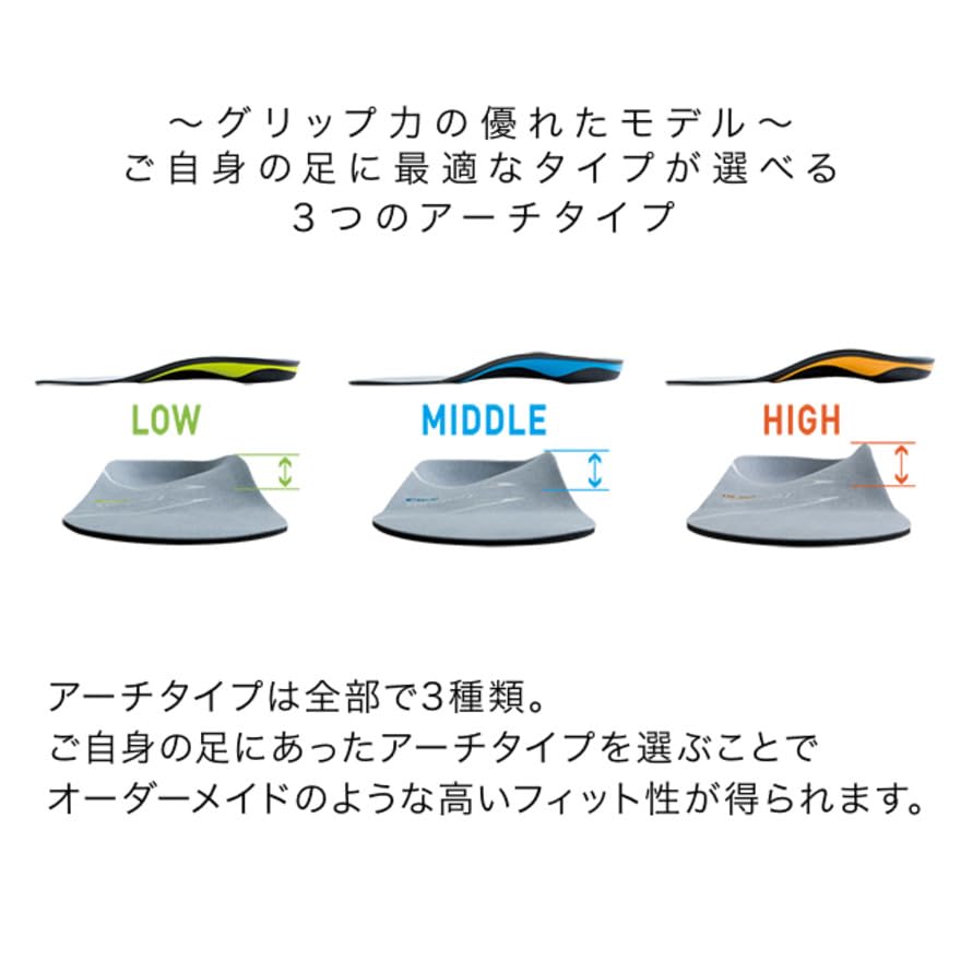 ZAMST Footcraft Series Insoles M (23.0cm~24.5cm) Shock Absorption Standard Type Arch Type (LOW) Unisex