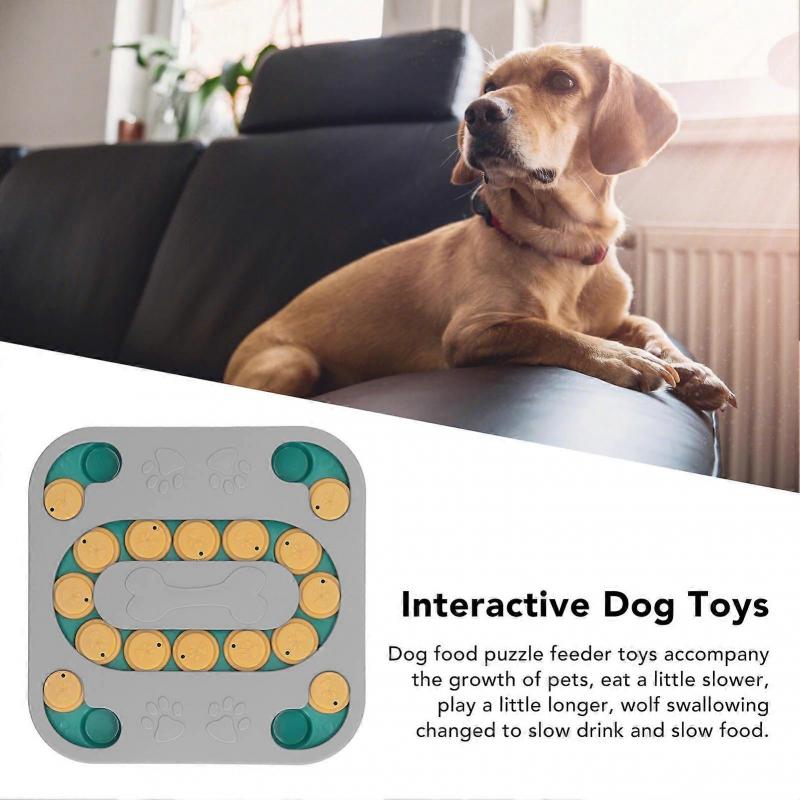 Dog Puzzle Toys Educational Relieve Boredom Dog Food Dispenser Game for Interactive Training Grey 