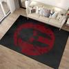 Spartan Helmet Design Carpet, Black and Red Rug for Home Decor Suitable for Use As an Anti-slip for Living Room Bedroom Sofas