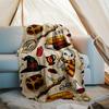 1pc Hogwarts12 Theme Blanket - Digital Print, Polyester, Cozy for All Seasons, Perfect for Outdoor, and Travel