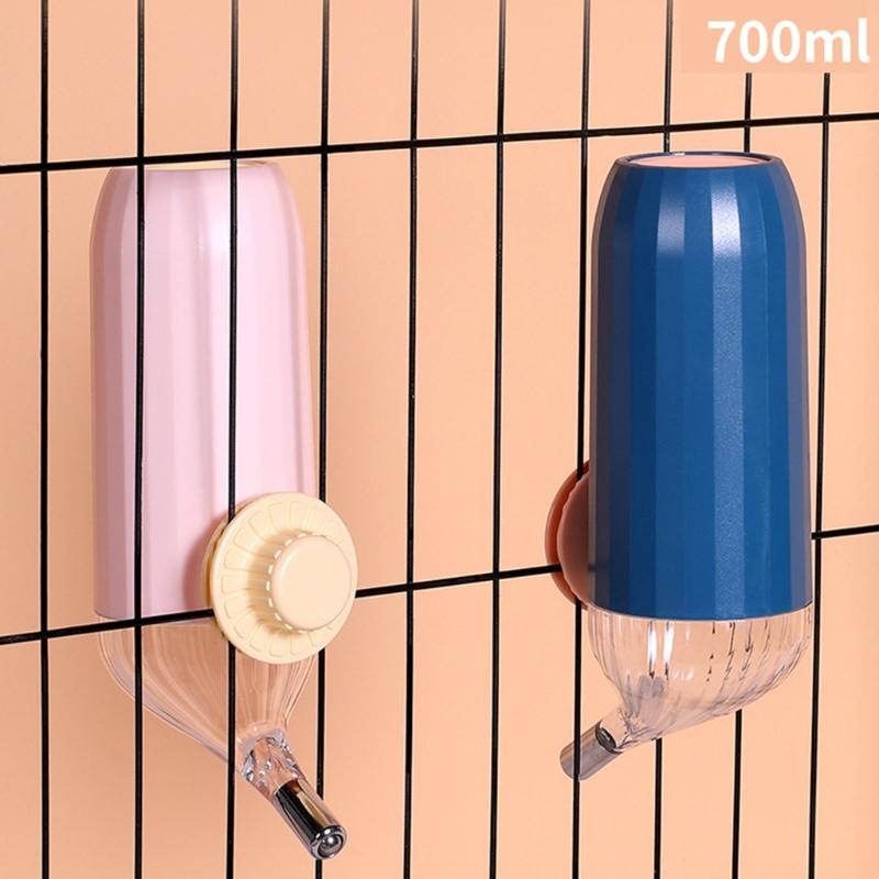 Plastic Water Feeder Bottle Hangings Dispenser Drinker Hamster Cat Dogs Drinking Stainless Steel Pipes Water Dispenser