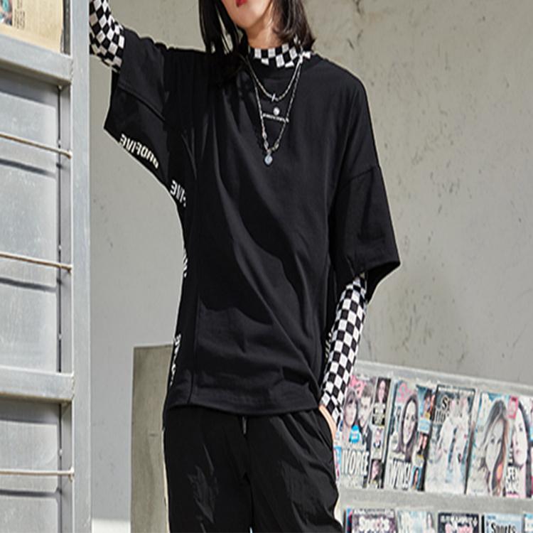 Li Ning Badfive Basketball Series Letter Logo Print Round Neck Short Sleeve T-Shirt Women Tops Black AHSQ116-3