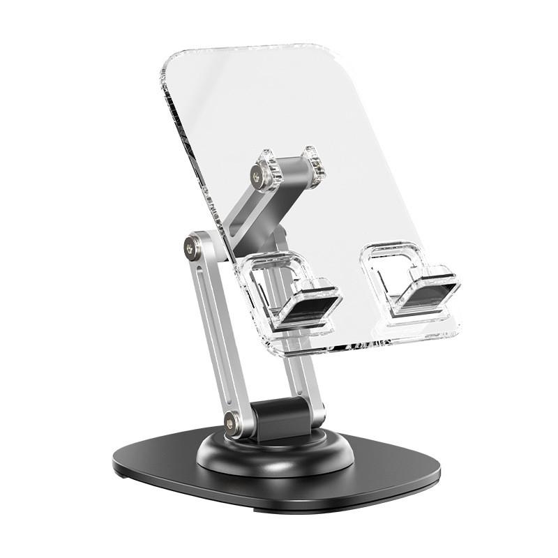 Universal Aluminum Lazy Phone Support Stand With 360 Degree Rotation For Streaming And Video Calls