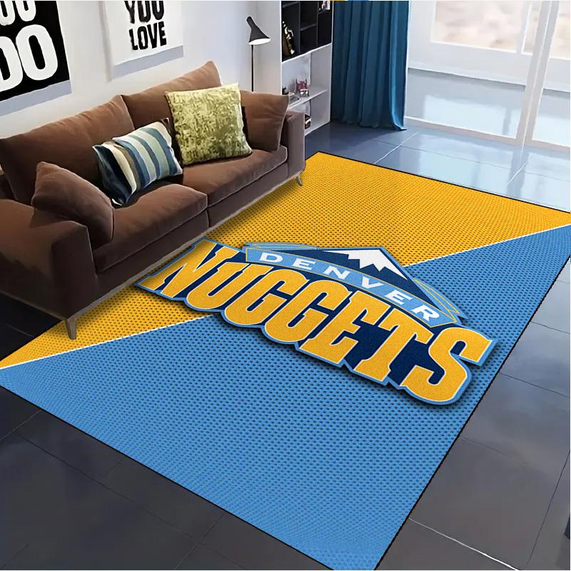 Denver Nuggets Carpet Rug for Living Room Bedroom Home Sofa Decoration,Kids Play Non-slip Floor Mat