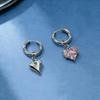 Pink Love Heart Zircon Pendant Earrings For Women   Earrings Party Gifts Earrings For Women Jewelry Accessories
