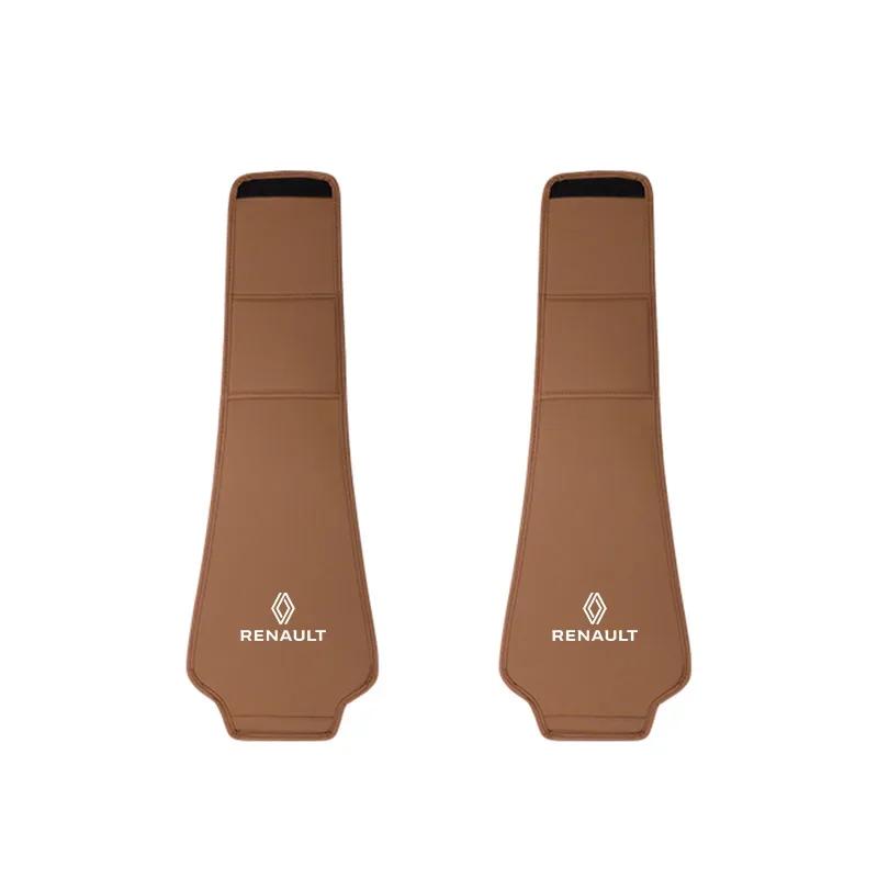 2026 Hot For Renault Interior Stickers For Renault Clio Koleos Megane Espace QM6 Kadjar Captur Scenic ZOE 2Pcs Quality Leather C Z111