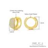 Women's Earrings Round Retro Hoops Jewelry Gold Color Zircon Small Ear Ring Vintage Female Accessories LAMOON