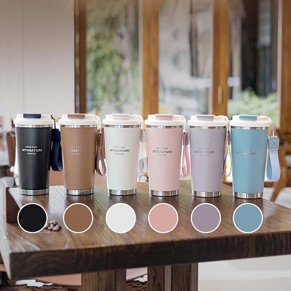 Large Capacity Coffee Water Cup 304 Stainless Steel Filter Tea Bottle 560ML Drinking Cup  Cycling