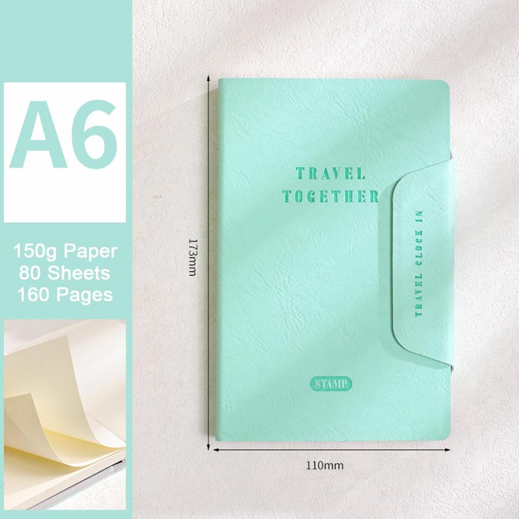 A6 Travel Journal, Student Leather Notebook, Blank Pages, Notepad, Drawing Book, Business Meeting Record Book, Mind Map, 80 Sheets