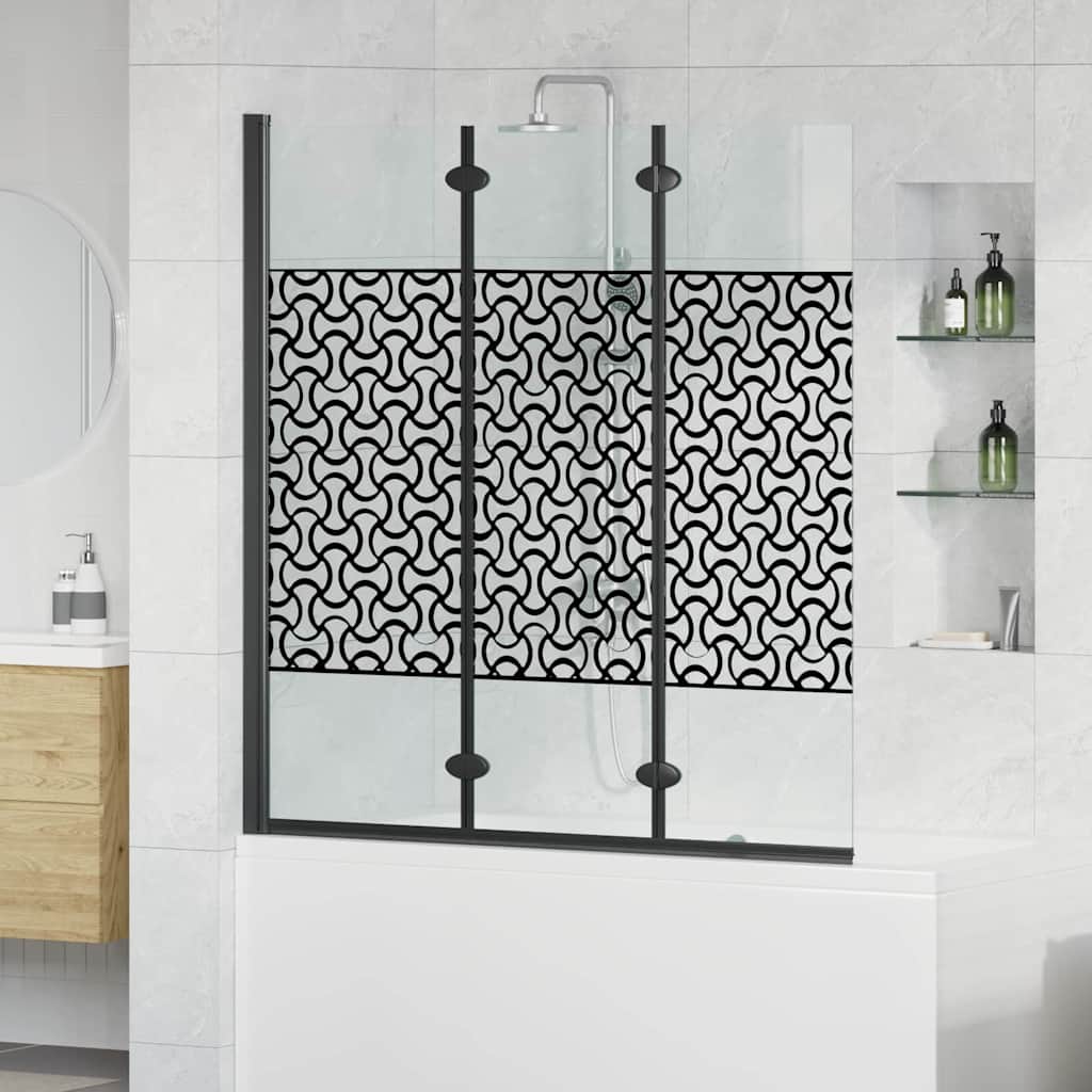 Duschkabine Schwarz und Transparent 130 x 130 cm