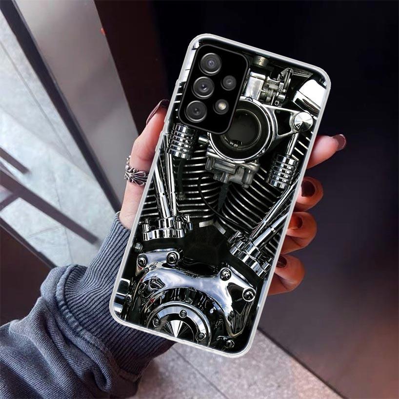 

Vintage Motorcycle Phone Case For Samsung Galaxy A52 A51 A50S A32 A22 A12 A02S A72 A71 A31 A70 A30S Note 20 Ultra 10 Plus S10 Ga Samsung A32 4G