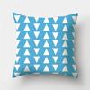 Blue Geometric Pattern Decorative Cushion Pillowcase Cushion Cover Throw Pillow Living Room Sofa Decorative Pillowcase