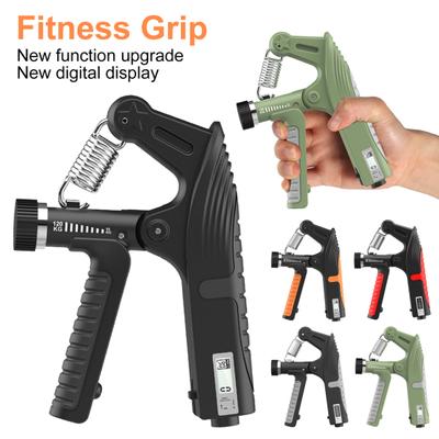 Griffstärkentrainer mit Zähler, 10–120 kg, verstellbar, zählbar, für Männer und Frauen, Unterarmtrainer, Handgriff-Kraftverstärker, Entwickler, Fitnessgerät