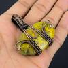 Bumblebee Jasper Pendant, 999 Copper Wire Wrapped Gemstone Jewelry, Handmade Pendant, For Mother Day