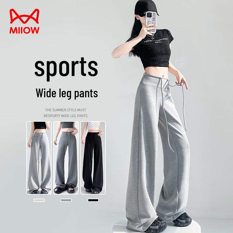 

Mao Ren Women s High-Waist Straight-Leg Casual Sweatpants M