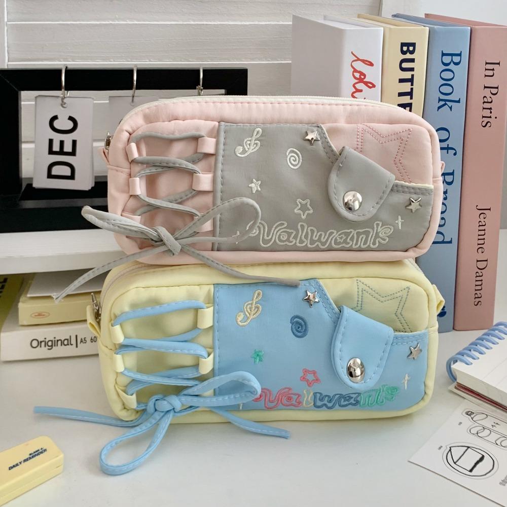 Large Capacity Large Ins Pen Bag Pencil Case Cartoon Pencil Bag Korean Stationery Bag Student