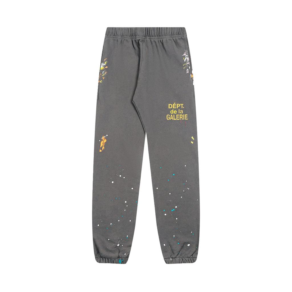 Cross-border Foreign Trade G D Splashing Ink Graffiti Casual Loose Trousers Splicing Couple Leggings Sweatpants Tide Men and Women the Same Style