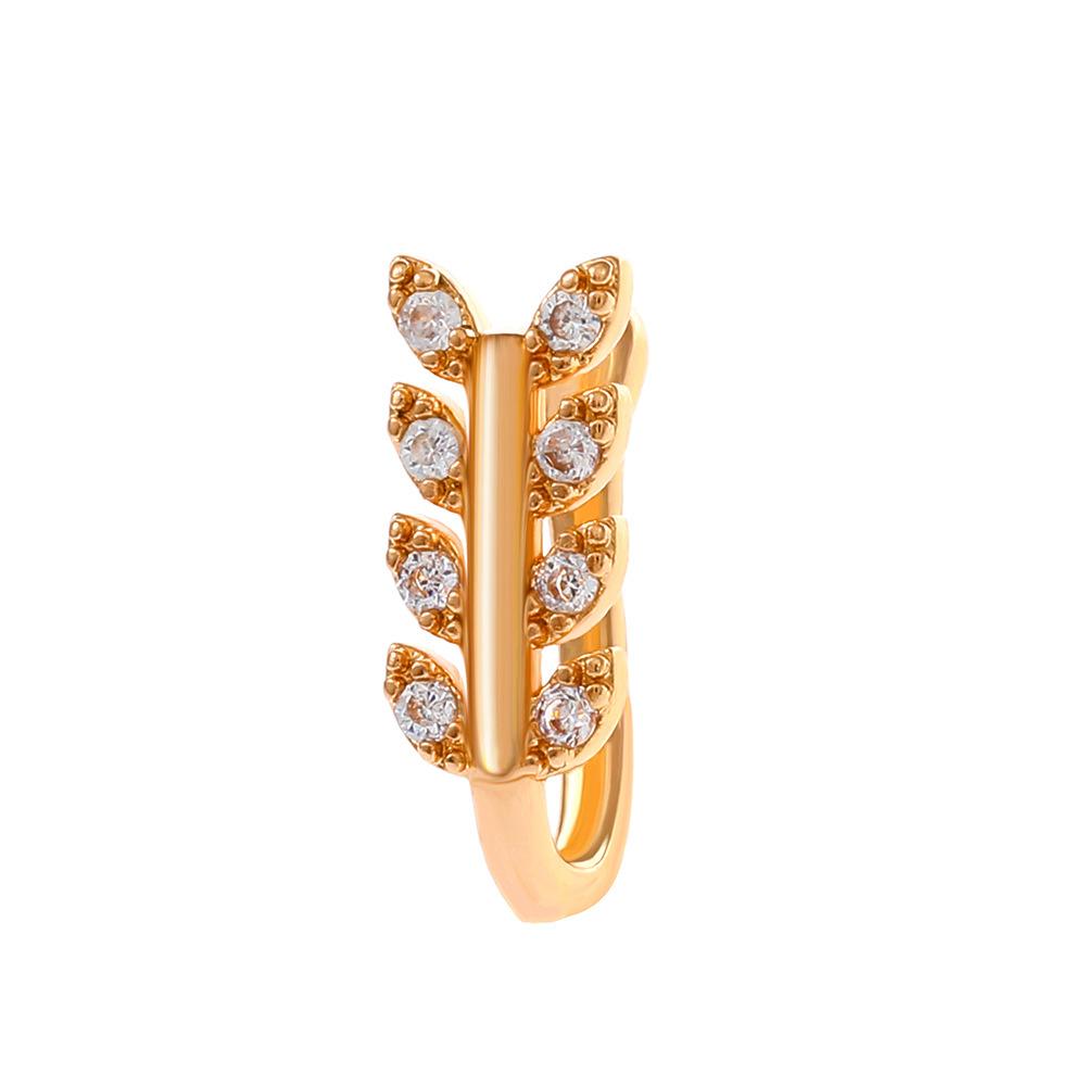 Non Perforated U-Shaped Nose Clip Copper Inlaid Zircon Star Shaped Heart Crown Nose Ring Nose Decoration Puncture Decoration