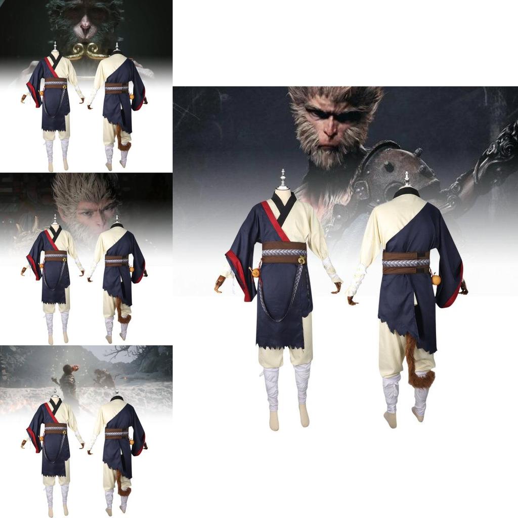 Black Myth Wukong Cosplay Costume Vintage Style For Game Enthusiasts In Summer 2024