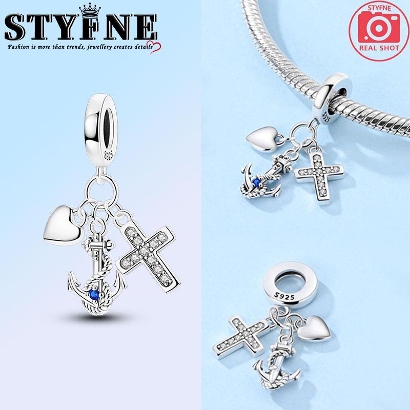 Classic Copper Holy Angel Cross Charms Beads Pendants For Women Fit Original Bracelets Diy Jewelry Gift