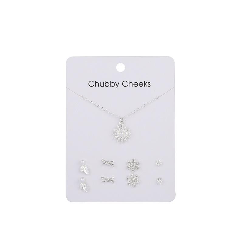 Korean Style Stud Earring Set - 7 Pairs: Simple, Versatile, and Sweet for Women
